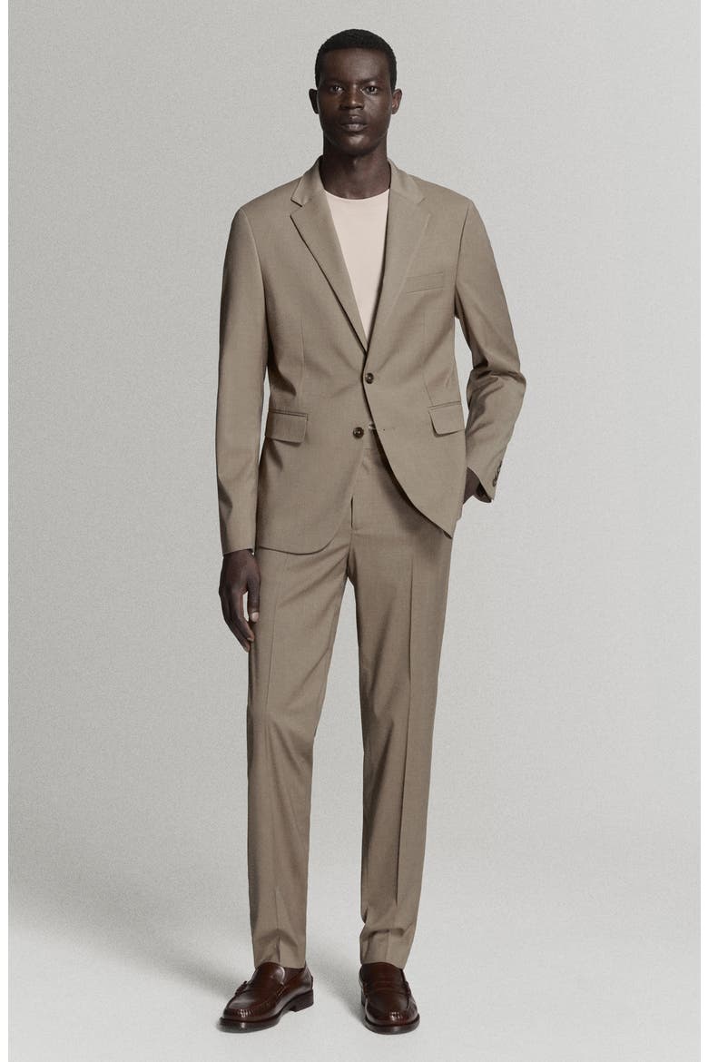 Milan Slim Fit Suit Pants, Alternate, color, MEDIUM BROWN