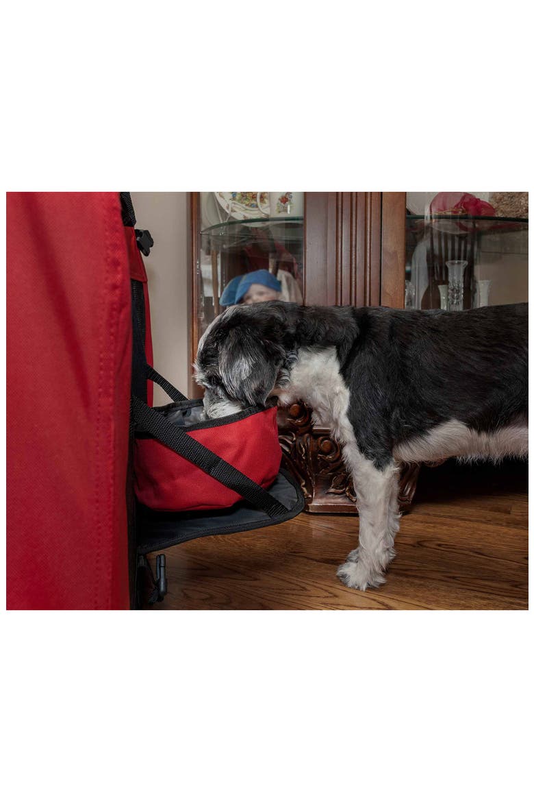 Folding Deluxe 360 Vista View Pet Carrier - Large, Alternate, color, RED