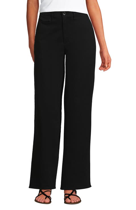 Chino High Rise Rail Straight Leg Pants
