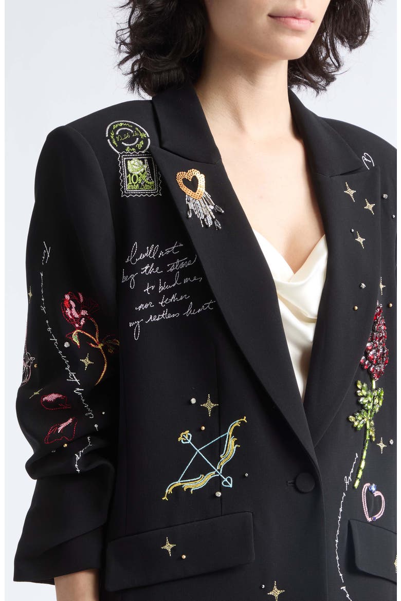 Starry Scribbles Kelsa Blazer, Alternate, color, BLACK/ MULTI
