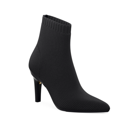 Pashion Footwear The Bootie 4" Stiletto Heel In Coal Knit