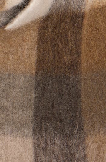 Vally Plaid Alpaca, Wool & Mohair Blend Scarf