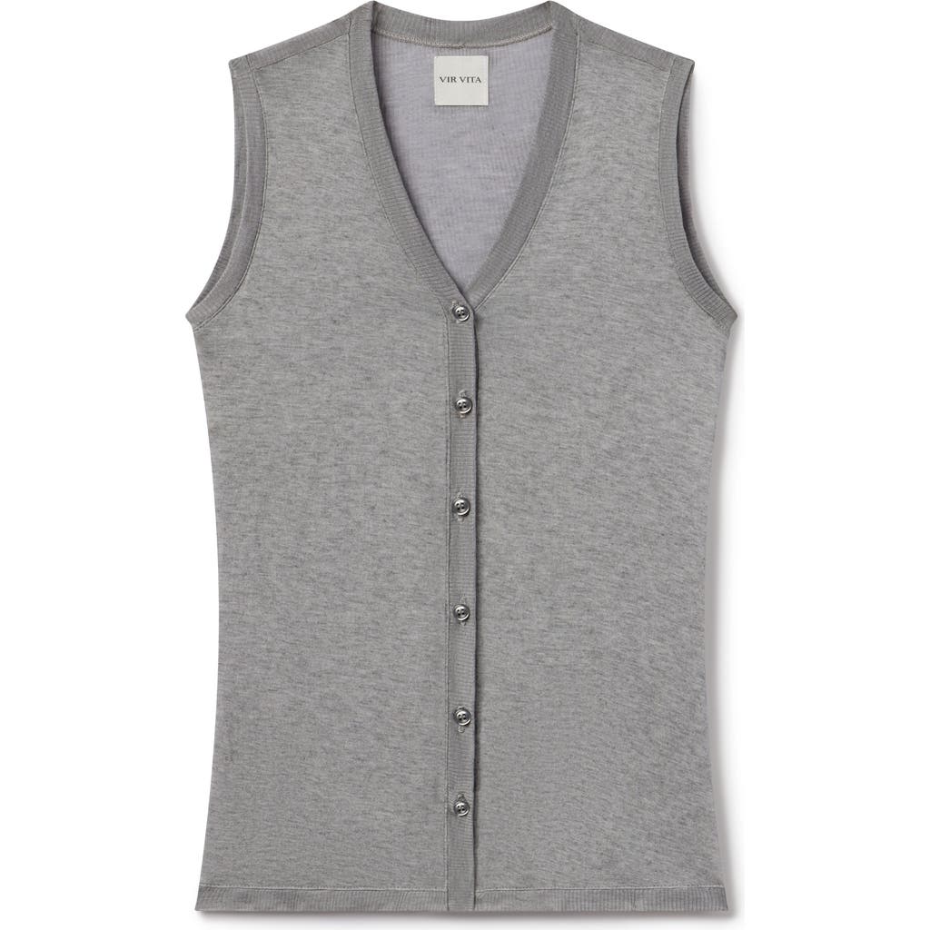 Vir Vita Seraphine Vest Modal Silk In Gray
