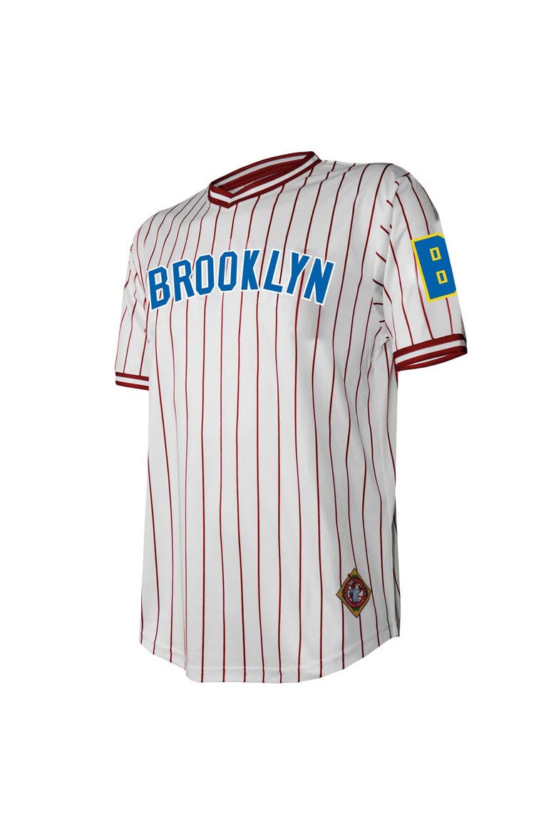 Men's Stitches White Brooklyn Royal Giants V-Neck Jersey, Alternate, color, White