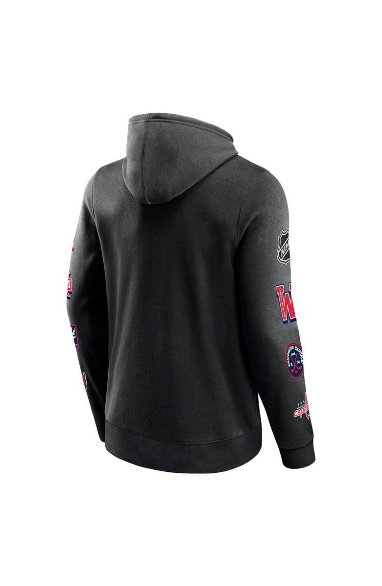 FANATICS Men's Fanatics Branded Black Washington Capitals Wild Winner Fleece Pullover Hoodie, Alternate, color, Black