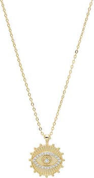 BY ADINA EDEN CZ Sun Evil Eye Necklace