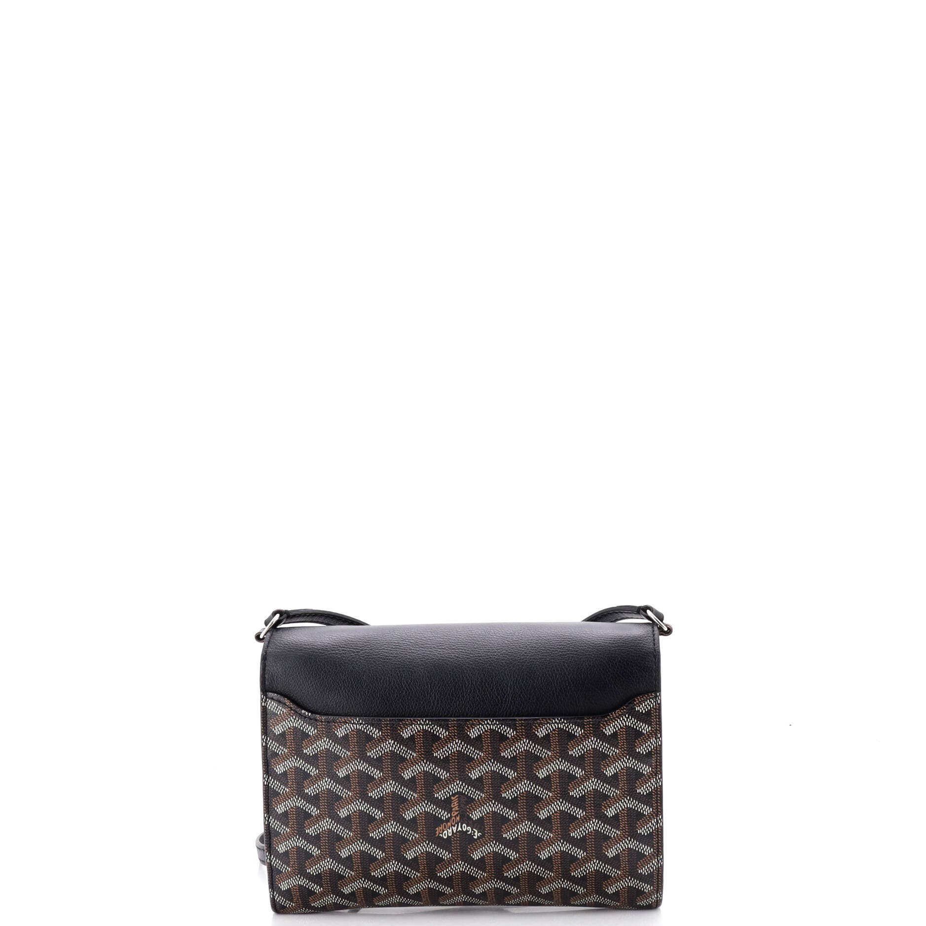 Chypre Wallet on Strap Coated Canvas with Leather, Alternate, color, Black