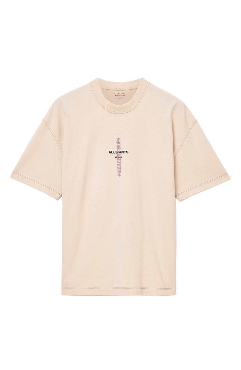AllSaints Knox Embroidered Graphic T-Shirt, Alternate, color, Phantom White
