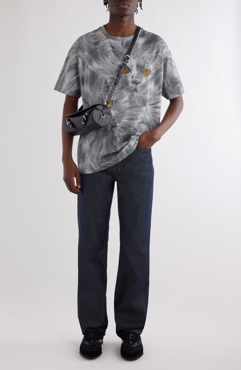 Givenchy Cat Print T-Shirt, Alternate, color, 