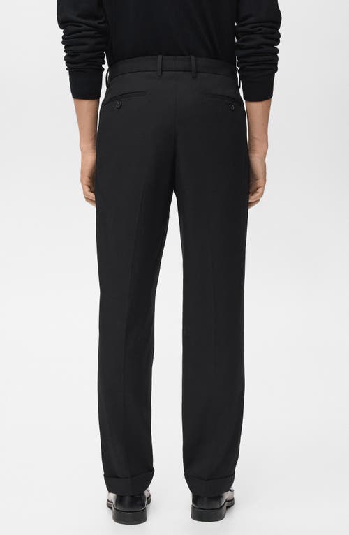 Mango Regular Fit Pleated Pants In Black