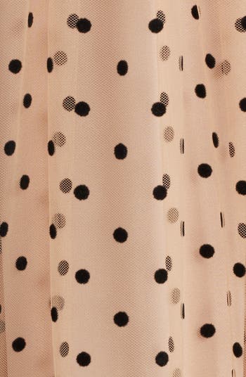 Saison Flock Polka Dot Cocktail Dress