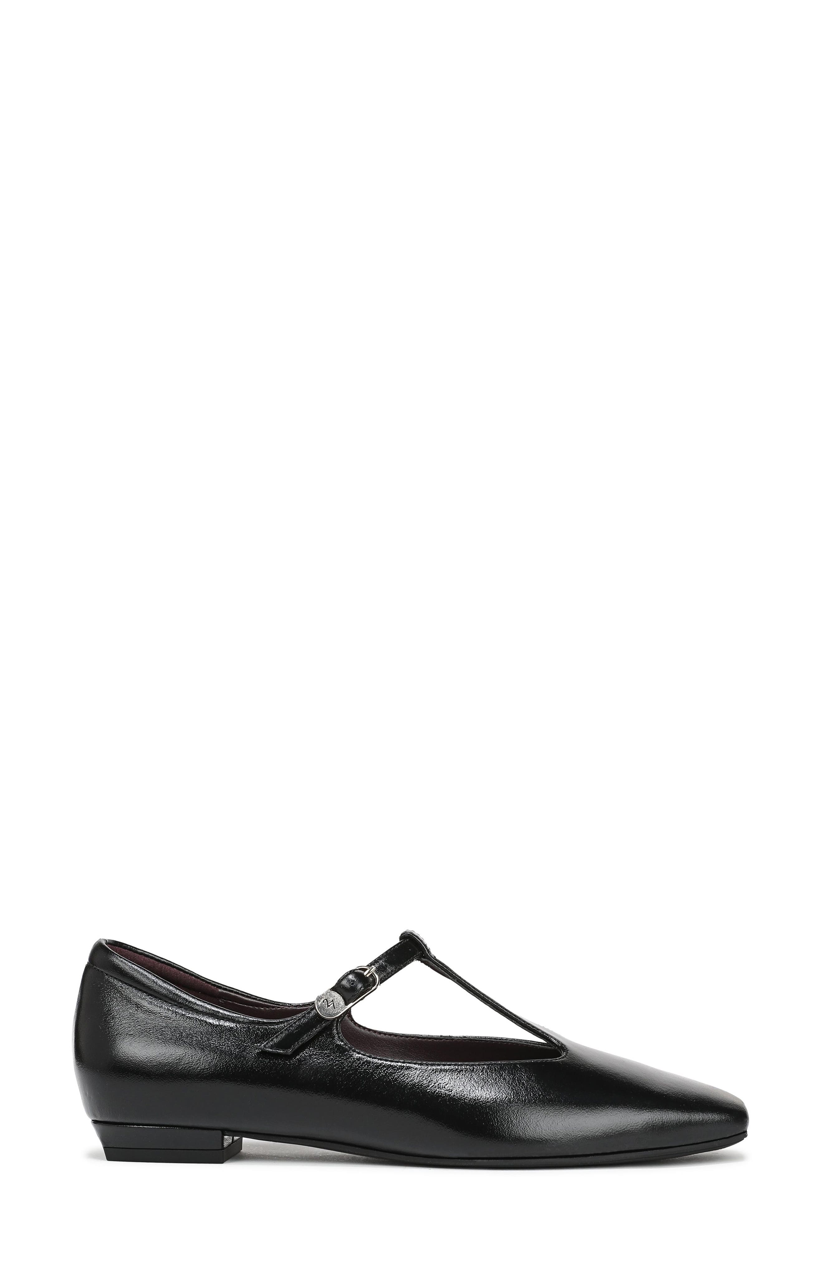 27 EDIT Naturalizer Bella T-Strap Flat, Alternate, color, Black