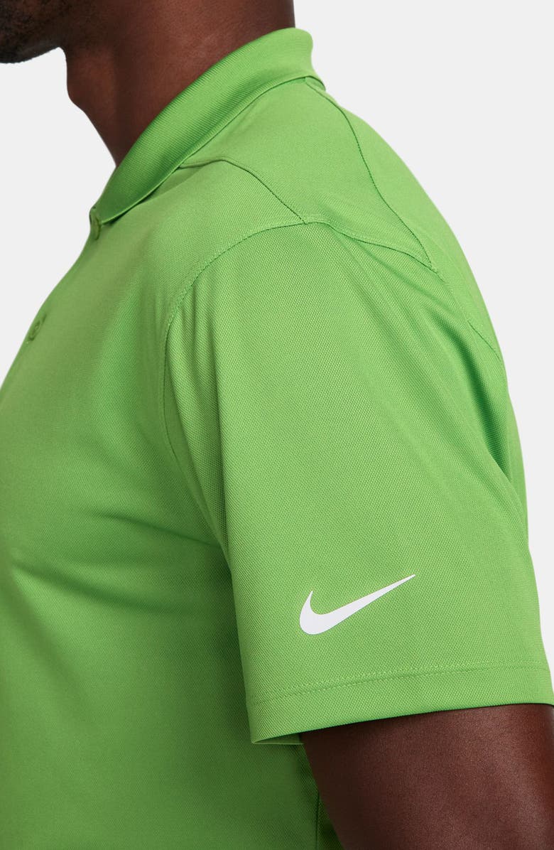 Nike Dri-FIT Piqué Golf Polo, Alternate, color, Chlorophyll/White
