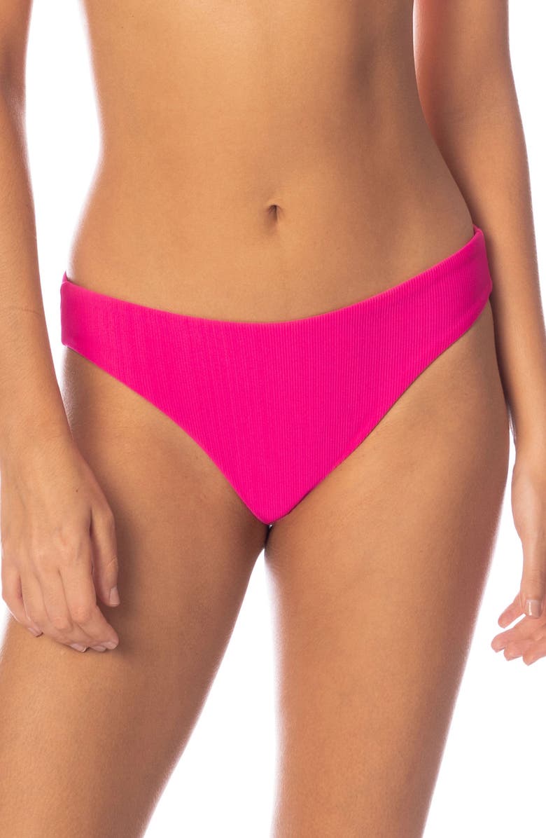 Maaji Hot Magenta Sublimity Reversible Bikini Bottoms, Main, color, 