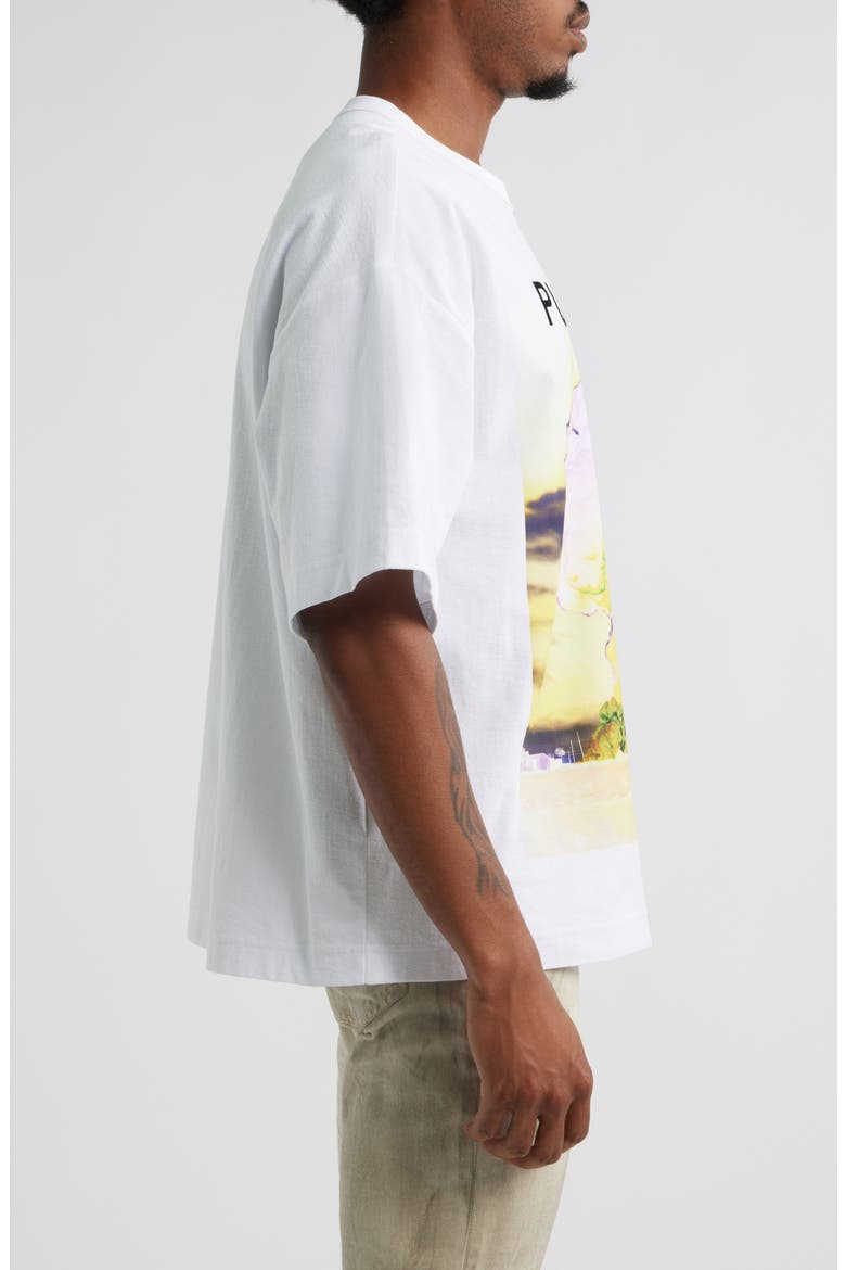 Textured Cotton Jersey Graphic T-Shirt, Alternate, color, WHITE