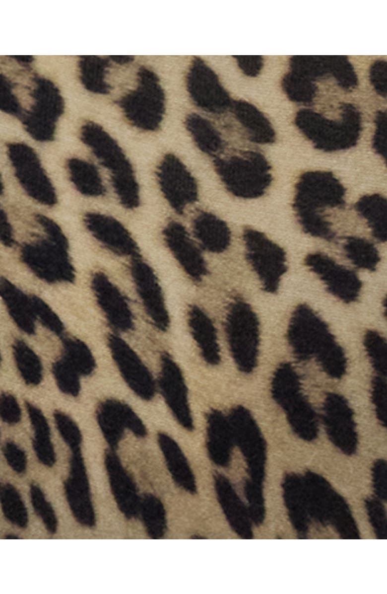 Lords of Harlech Leopard Womens Merino Silk Cashmere Polo, Alternate, color, Leopard Brown