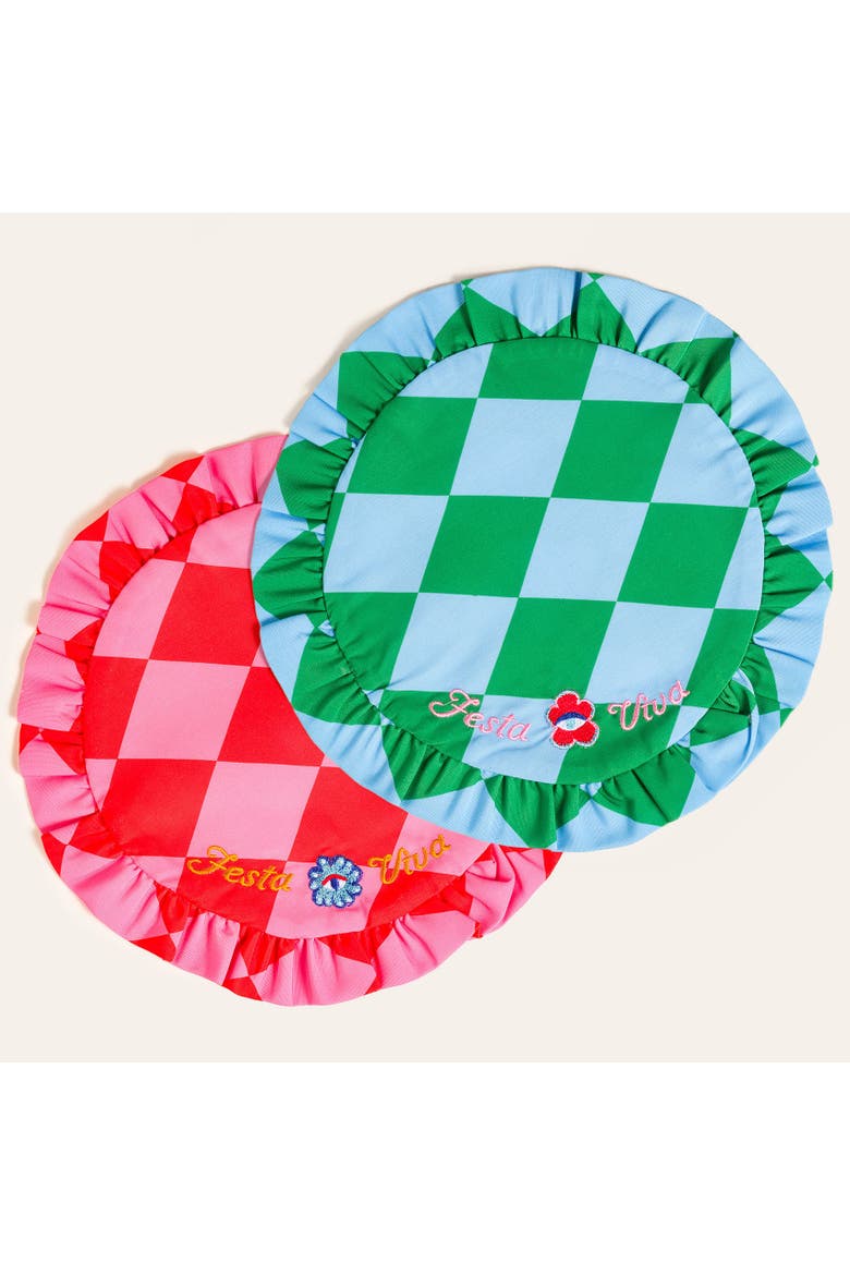 Place Mat 2 Pcs Set, Main, color, Pink-Red-Green-Blue