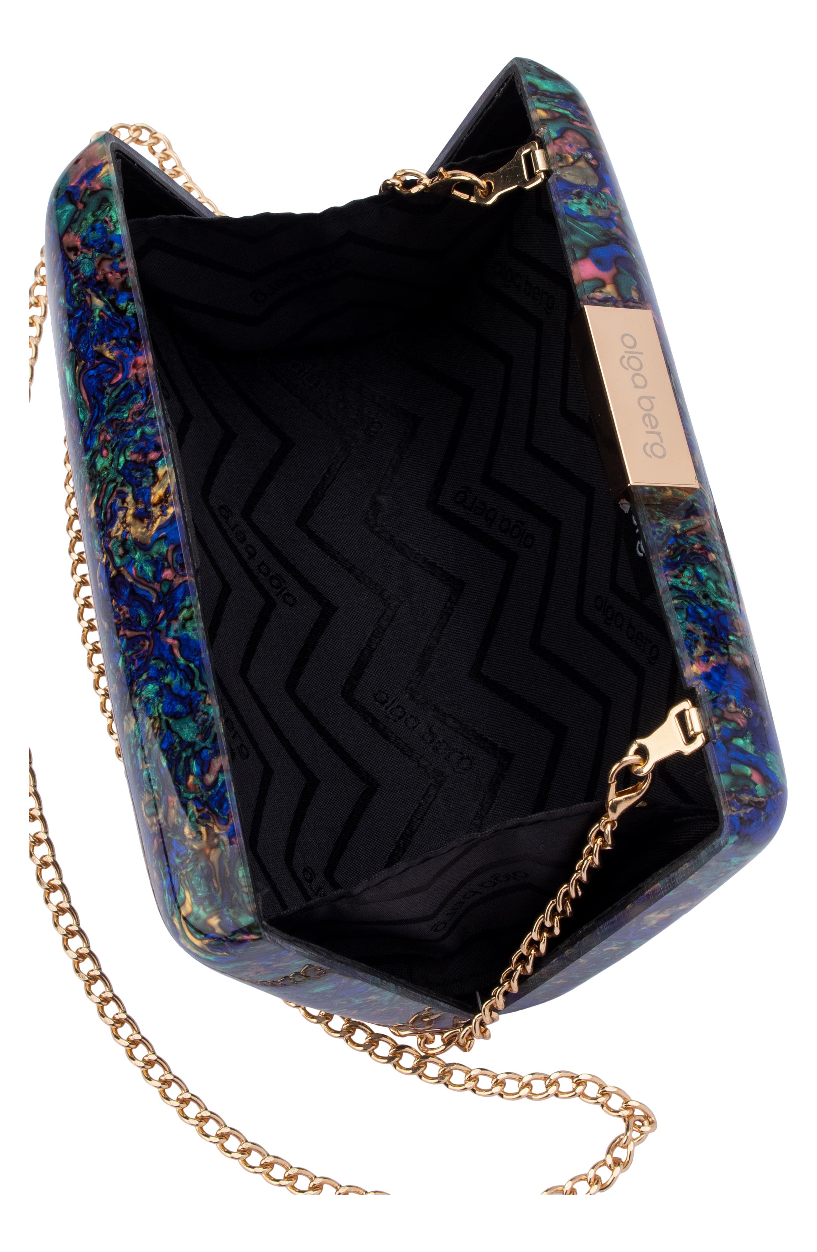 Olga Berg Carsyn Mother-of-Pearl Box Clutch, Alternate, color, 