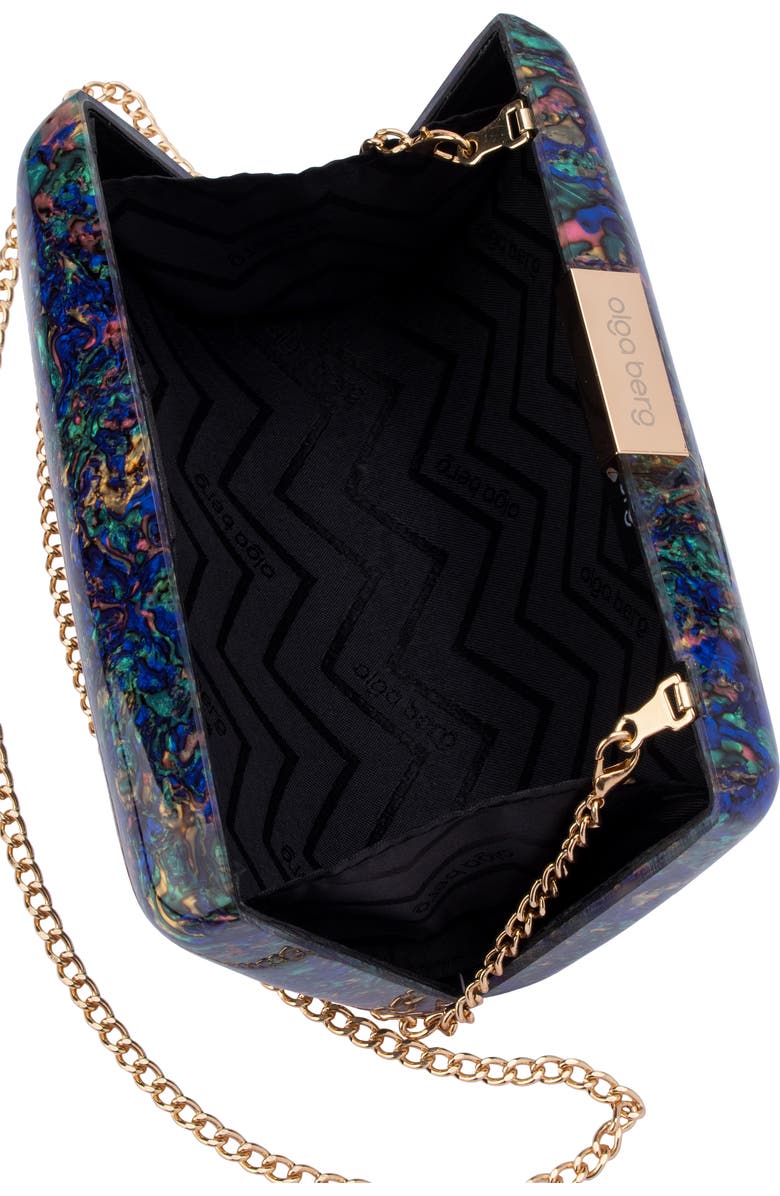 Olga Berg Carsyn Mother-of-Pearl Box Clutch, Alternate, color,