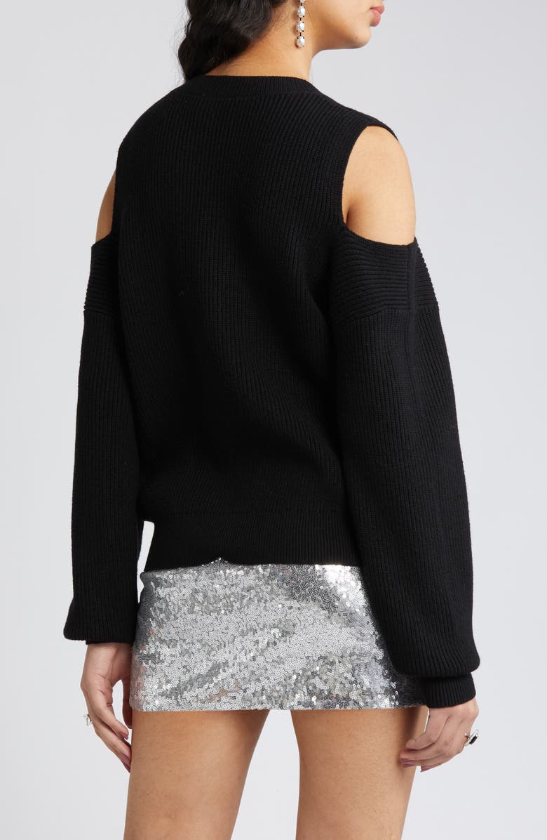 Open Edit Cold Shoulder Sweater, Alternate, color, 