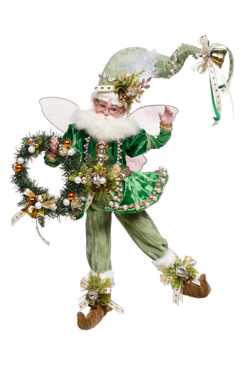 Christmas Wreath Fairy, Medium, Main, color, Emerald Green