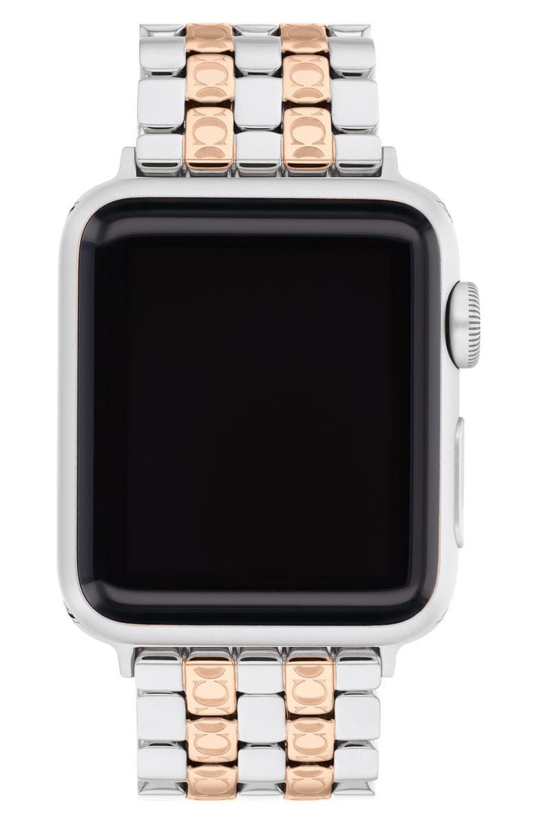 COACH Apple Watch<sup>®</sup> Two-Tone Bracelet Watchband, Alternate, color, Two Tone