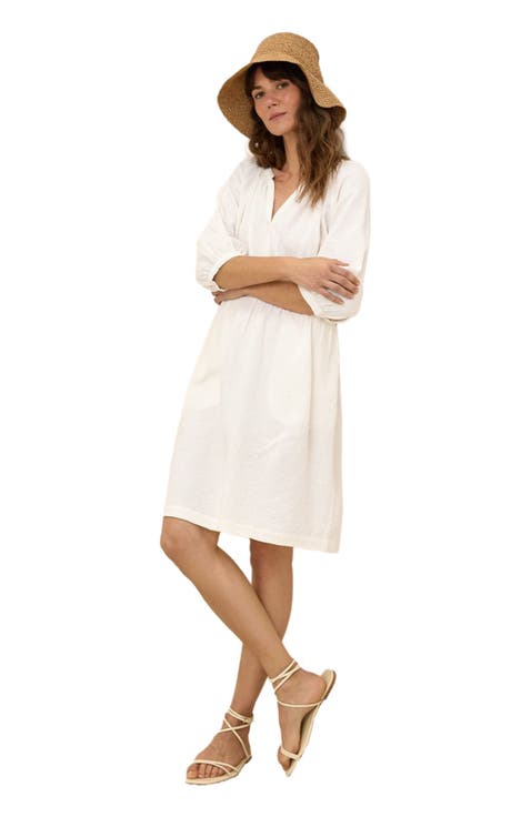 Organic Cotton Coastal Double Gauze Peasant Dress