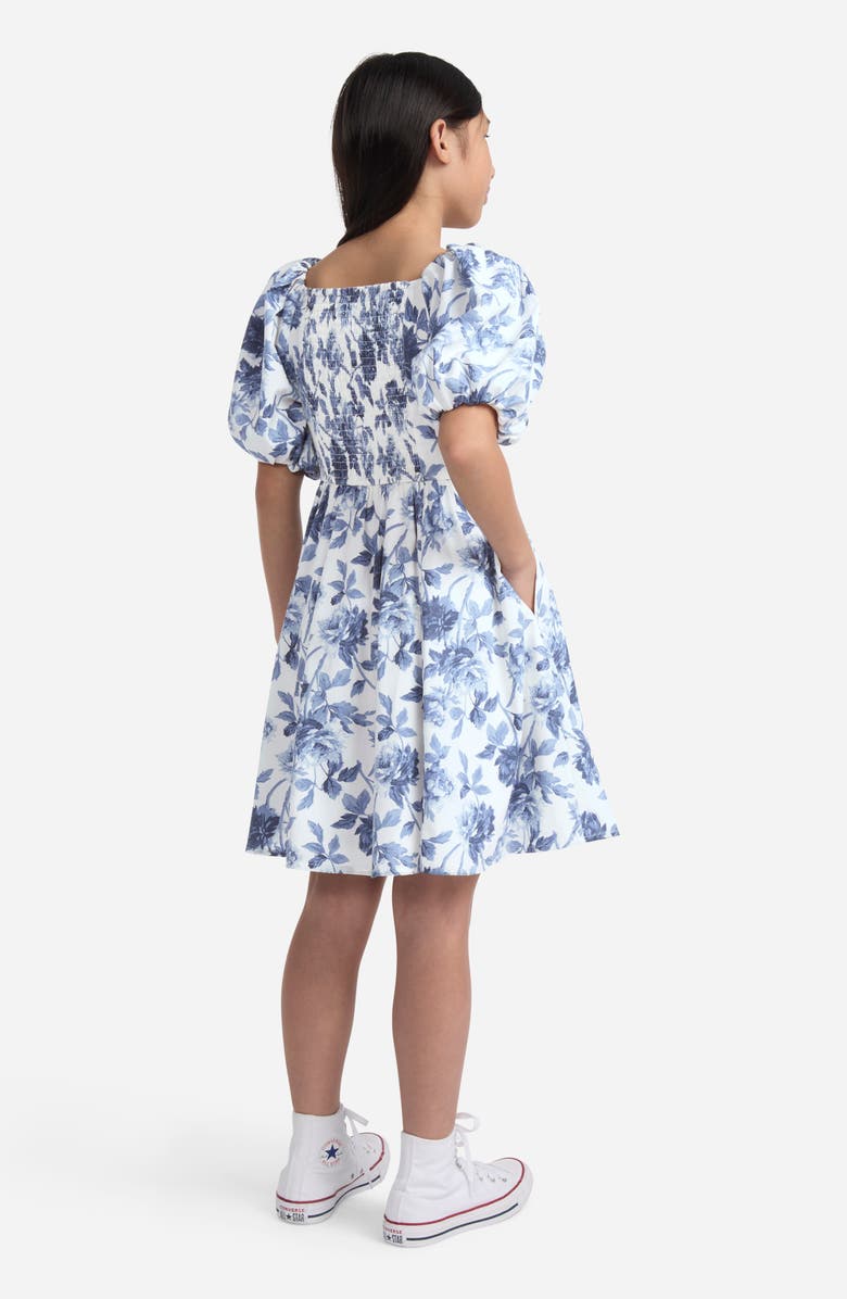 abercrombie kids Kids' Emerson Puff Sleeve Sundress, Alternate, color, Jet Stream
