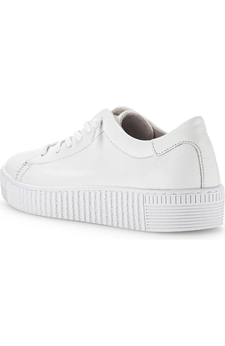 Gabor Leather Platform Sneaker, Alternate, color, White