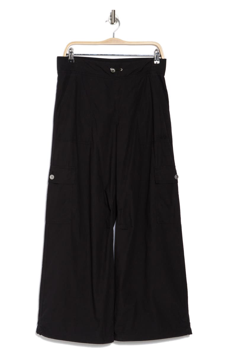 DKNY High Waist Straight Leg Cotton Cargo Pants, Alternate, color,