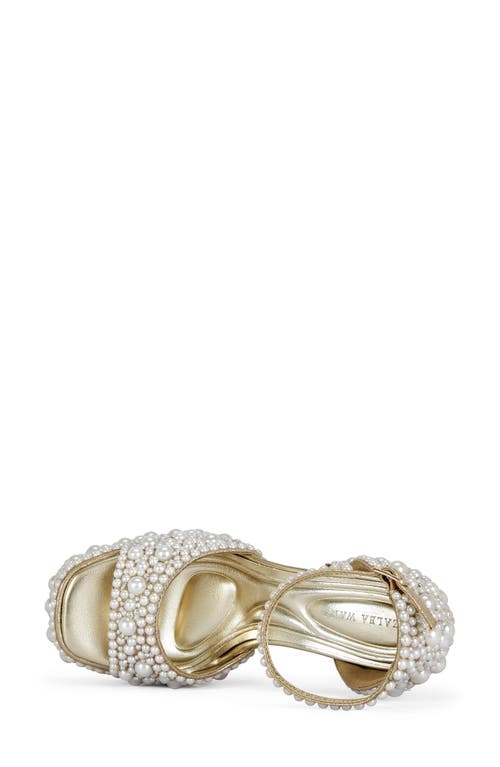 Azalea Wang Elenaor Beaded Platform Sandal In Multi