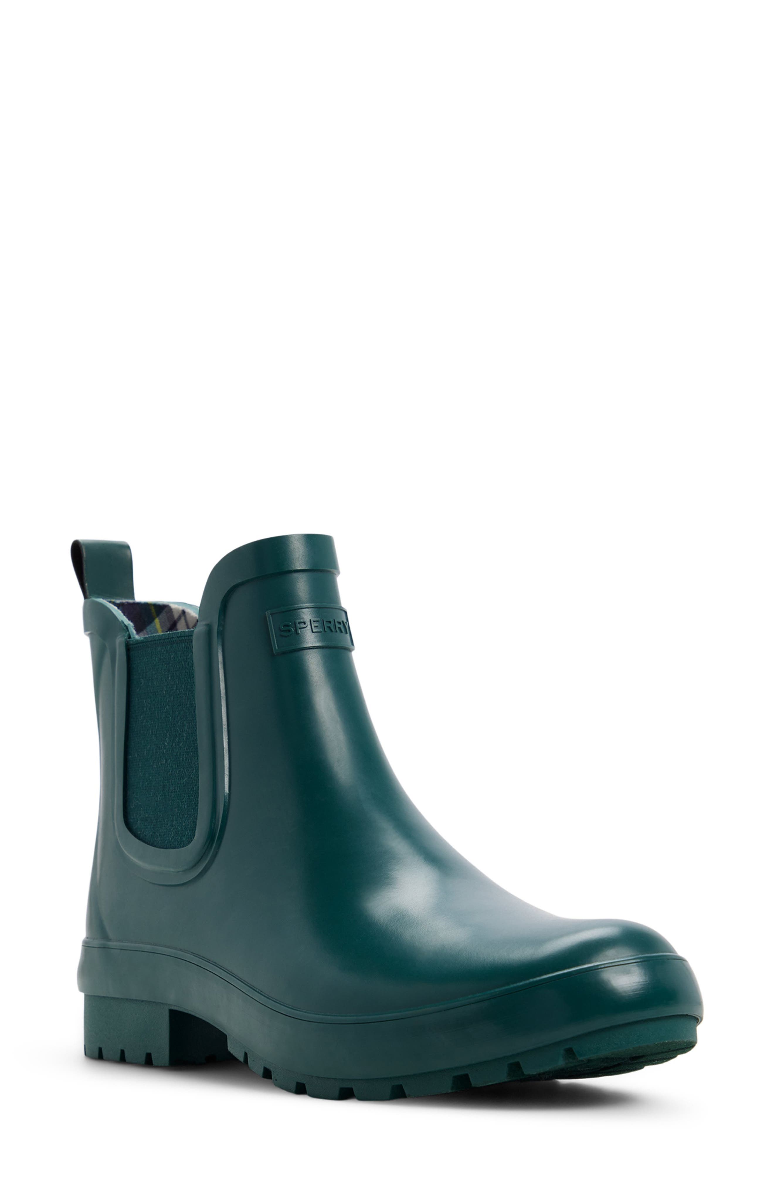 Drizzle Waterproof Chelsea Rain Boot, Main, color, PINE GREEN