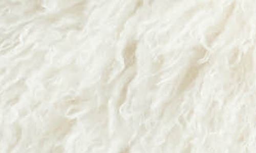 Nvlt Shaggy Faux Fur Crop Jacket In White