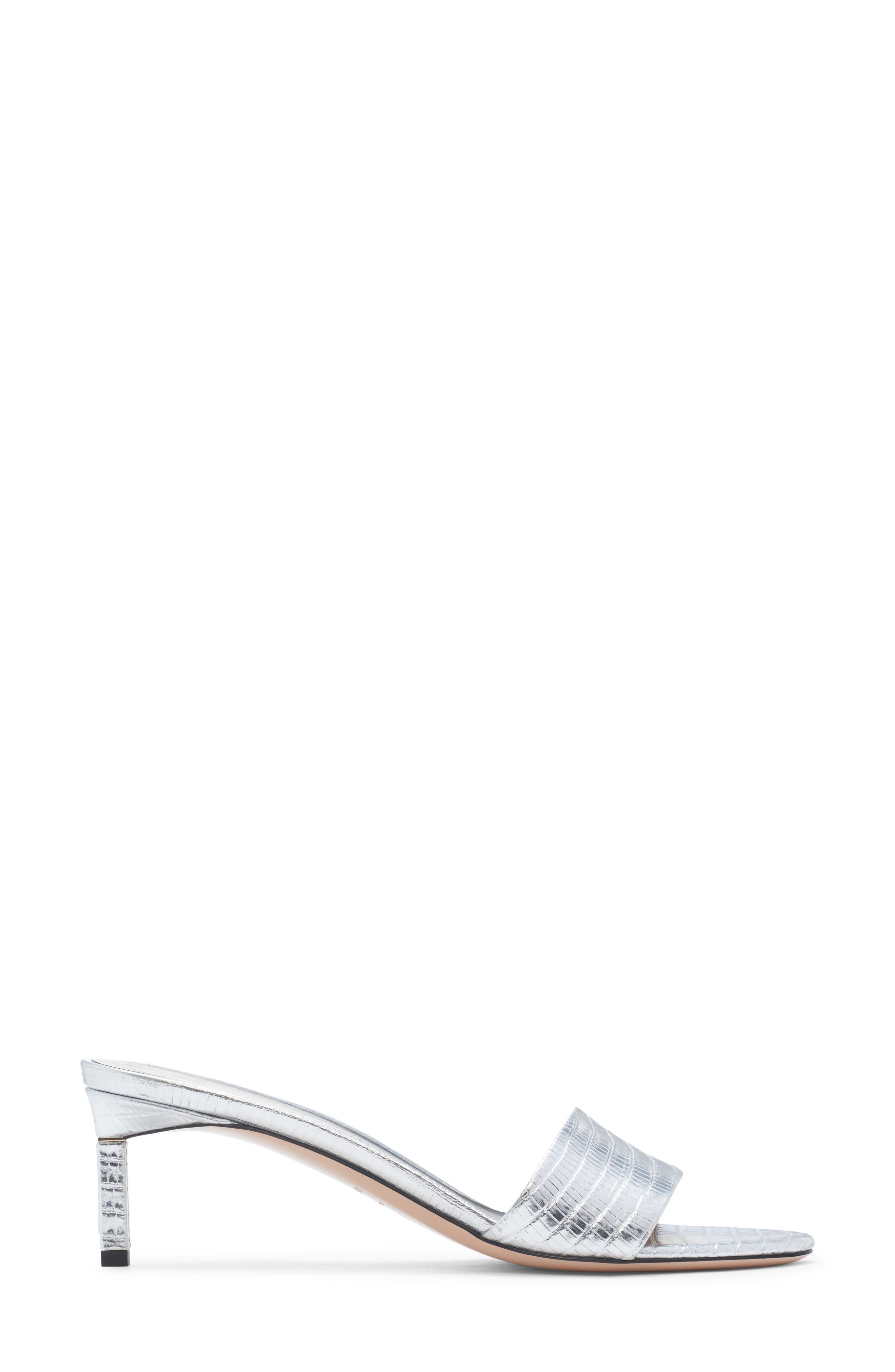TOM FORD Python Embossed Slide Sandal, Alternate, color, Silver