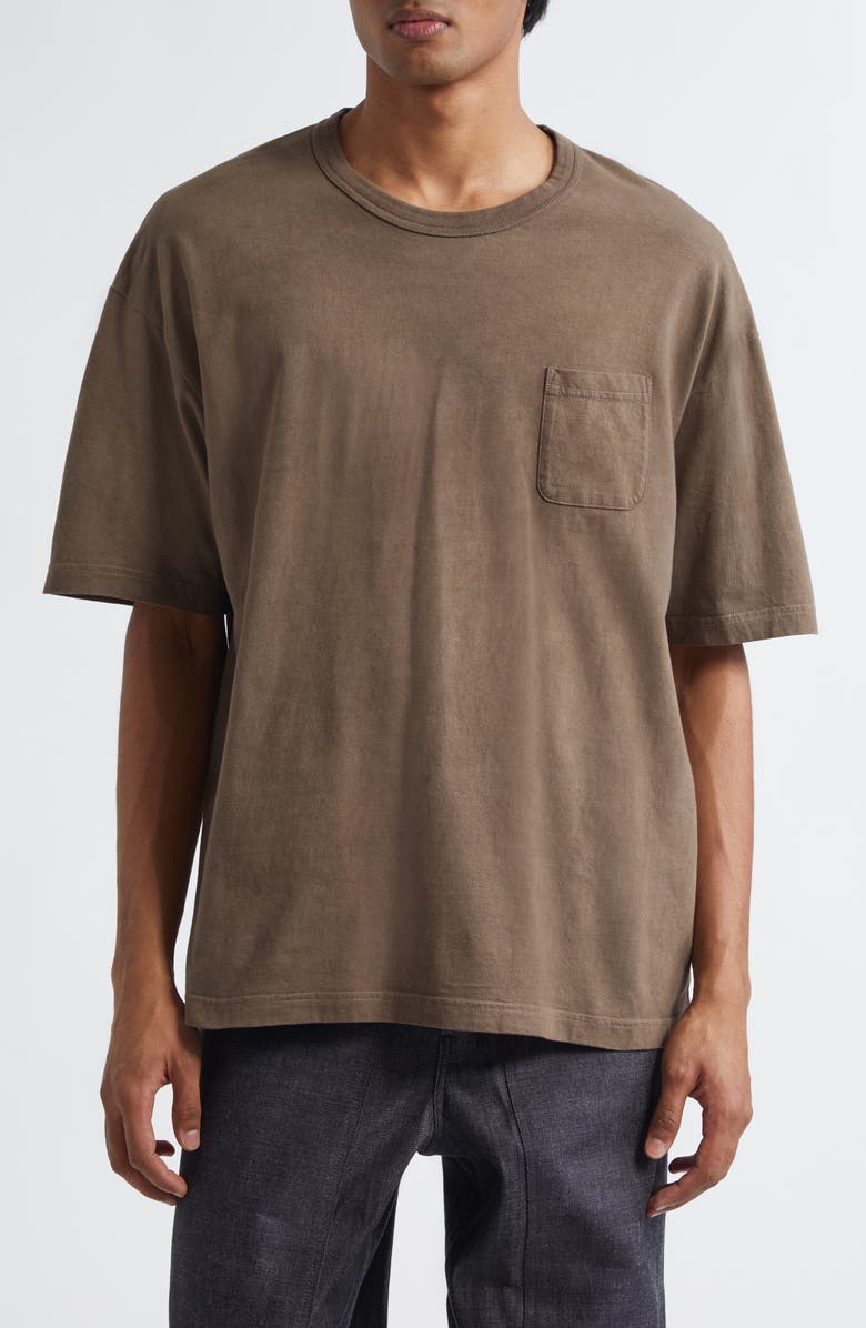 VISVIM Jumbo Cotton Pocket T-Shirt, Main, color, Mud