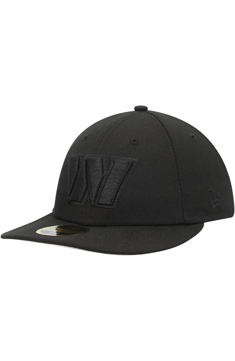 New Era Men's New Era Washington Commanders Black on Black II Low Profile 59FIFTY Fitted Hat, Main, color, 
