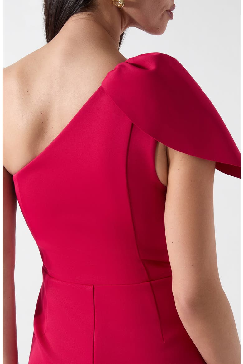 Andrea One-Shoulder Scuba Crepe Jumpsuit, Alternate, color, G6M6-BRIGH