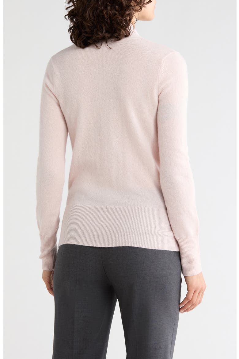 Cashmere Faux Wrap Sweater, Alternate, color, LIGHT PINK