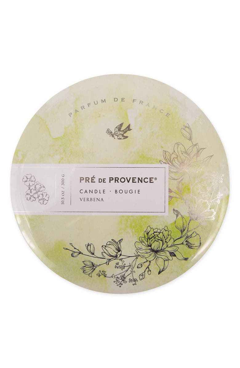 EUROPEAN SOAPS Pre de Provence Heritage 3-Wick Tin Candle, Alternate, color, Light Green