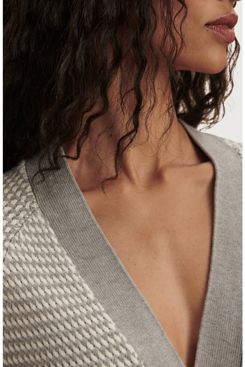 Ryder Knit Cardigan, Alternate, color, GREY / WHITE