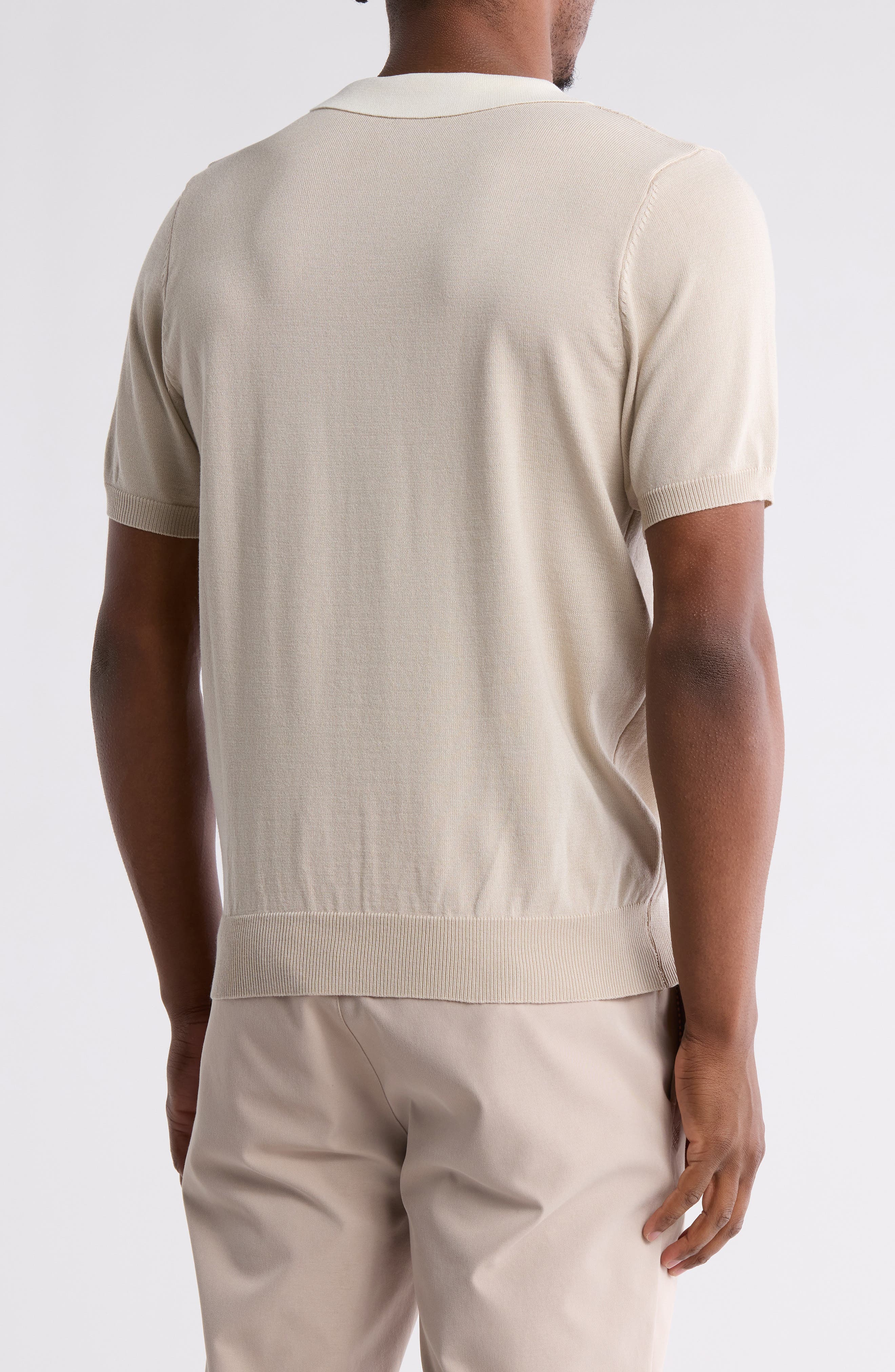 Textured Sweater Knit Polo - image 4
