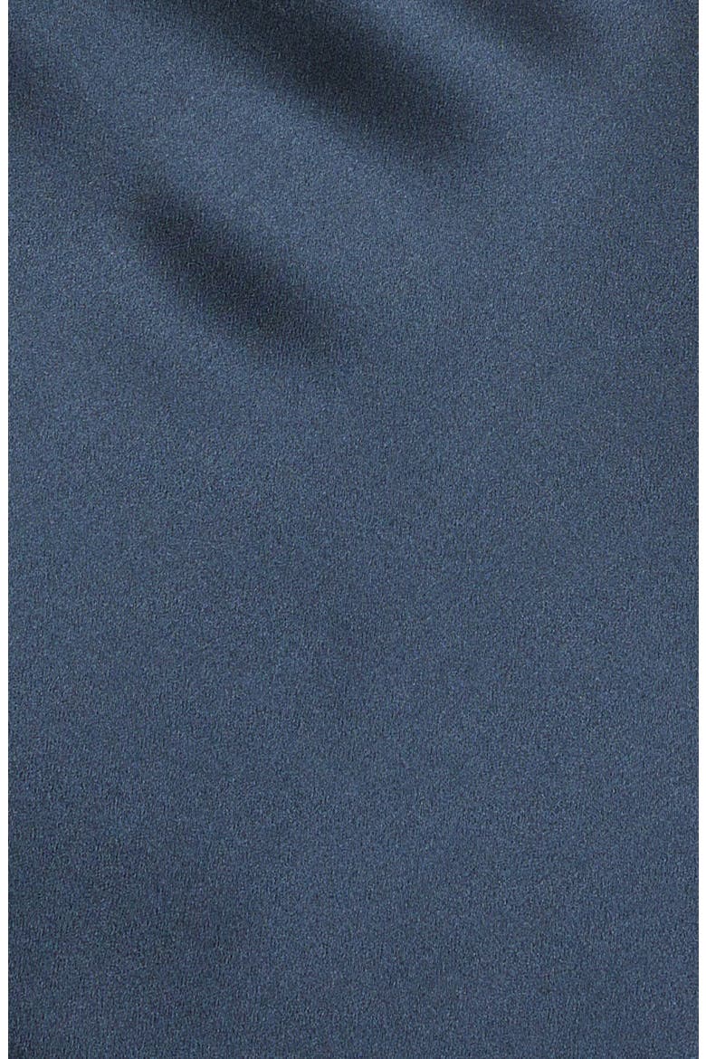 Georgiana Strapless Mixed Media Satin Cocktail Dress, Alternate, color, NAVY