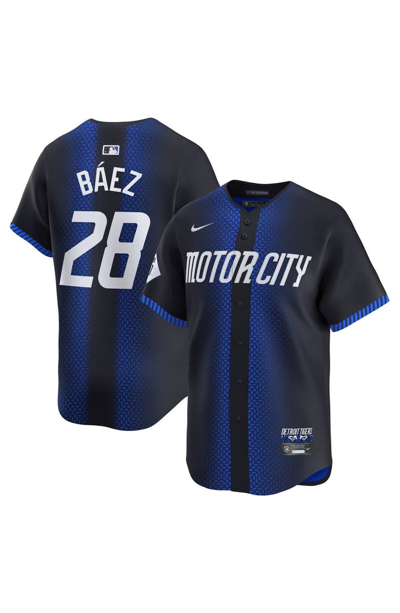 Nike Men's Nike Javier Báez Navy Detroit Tigers City Connect Limited Jersey, Main, color, 