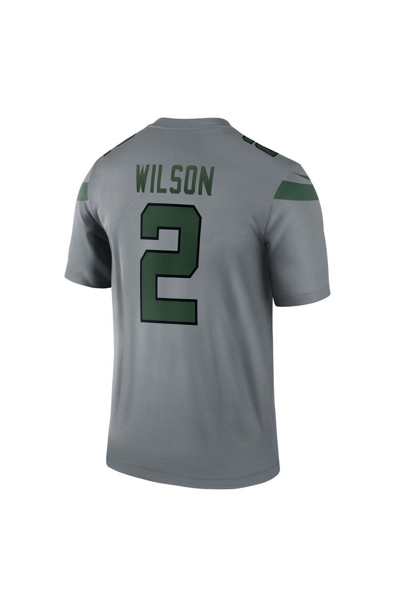Nike Men's Nike Zach Wilson Gray New York Jets Inverted Legend Jersey, Alternate, color, 
