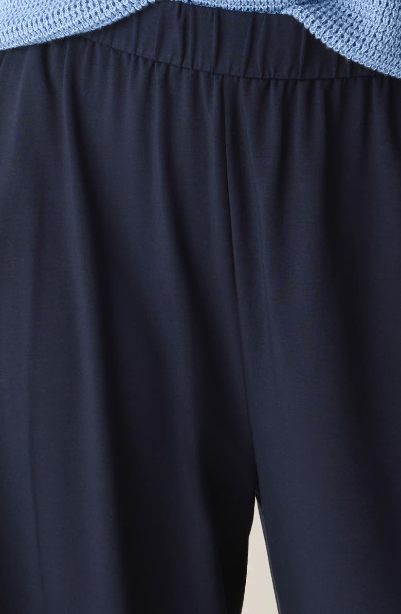 Eileen Fisher Ankle Straight Leg Jersey Pants, Alternate, color, Ink