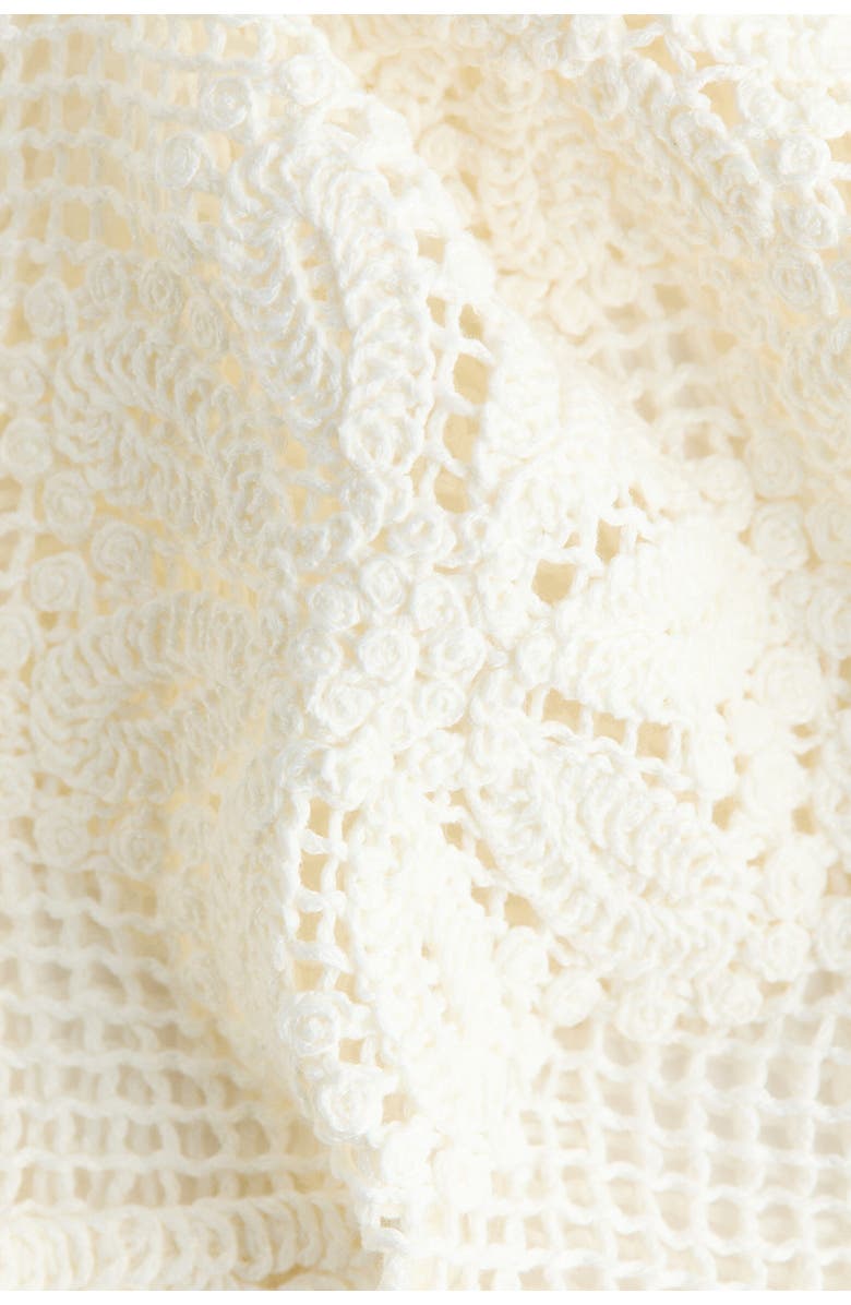 H&M Crochet-look Beach Shorts, Alternate, color, White