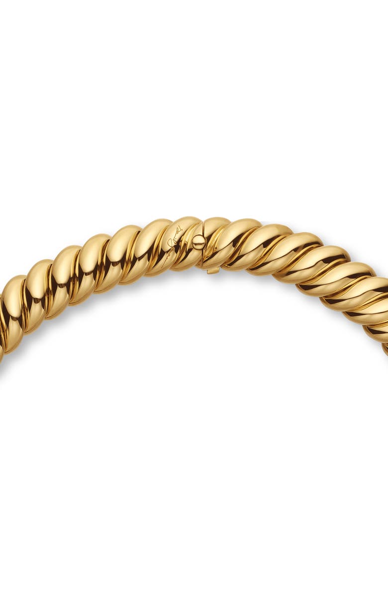 David Yurman Sculpted Cable Necklace in 18K Yellow Gold, 14mm, Alternate, color, 18K Yellow Gold