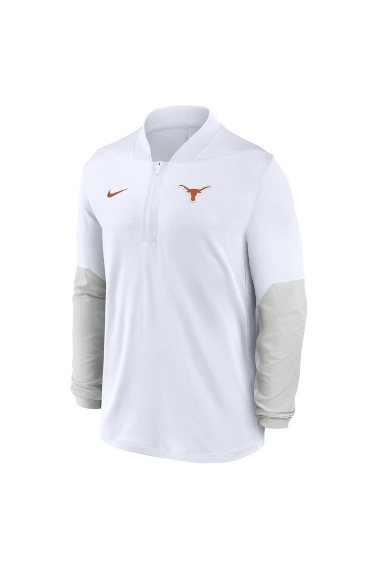 Men's Nike White Texas Longhorns One Goal Performance Half-Zip Pullover, Alternate, color, White