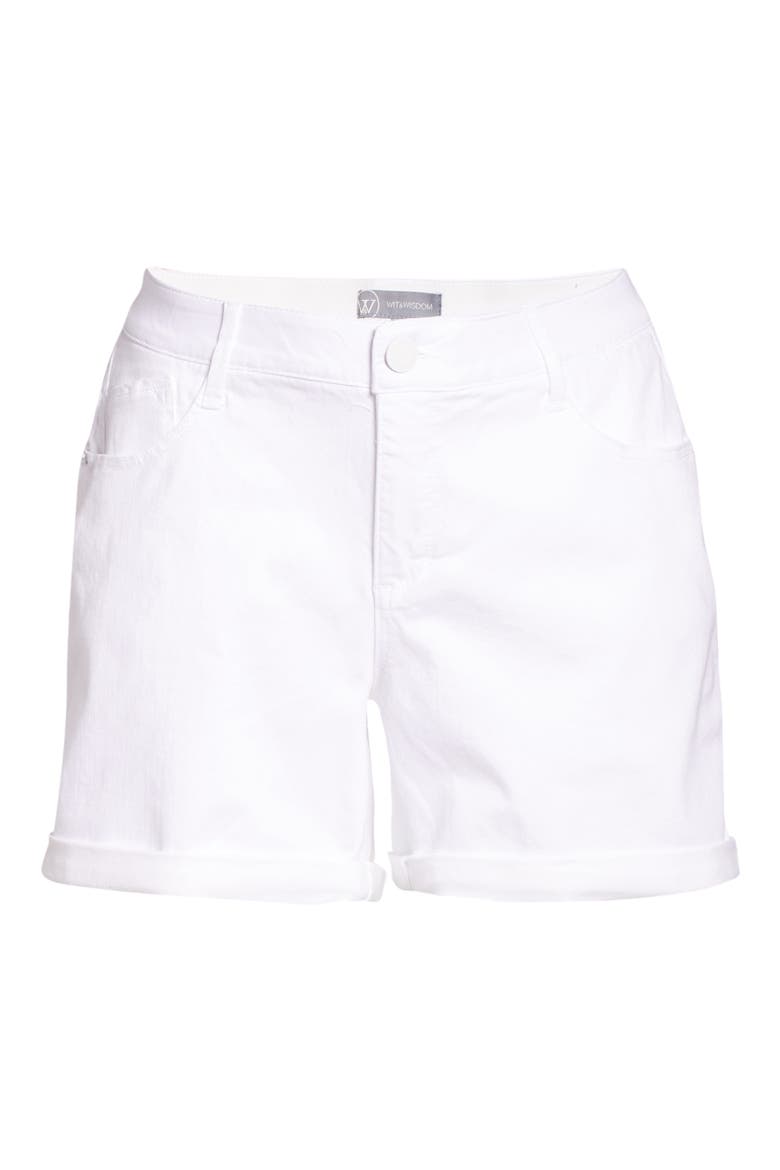 Denim Shorts, Alternate, color, OPW-OPTIC WHITE