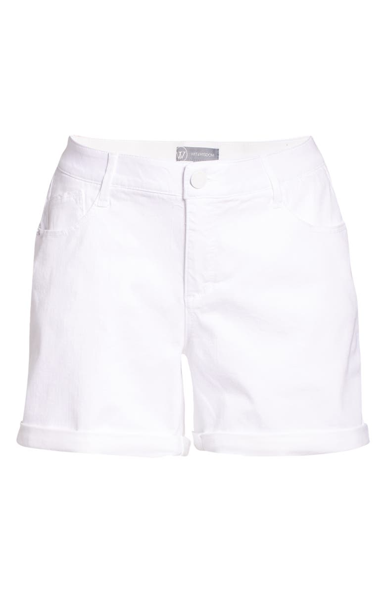 Wit & Wisdom 'Ab'Solution Denim Shorts, Alternate, color, Opw-Optic White